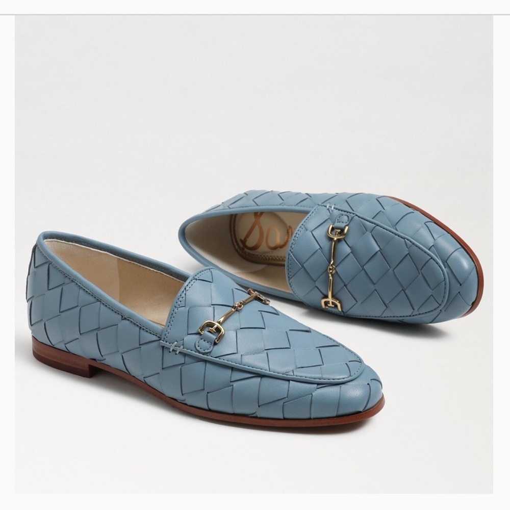 Sam Edelman Loraine Woven Loafer Sky Blue - Picture 3 of 10
